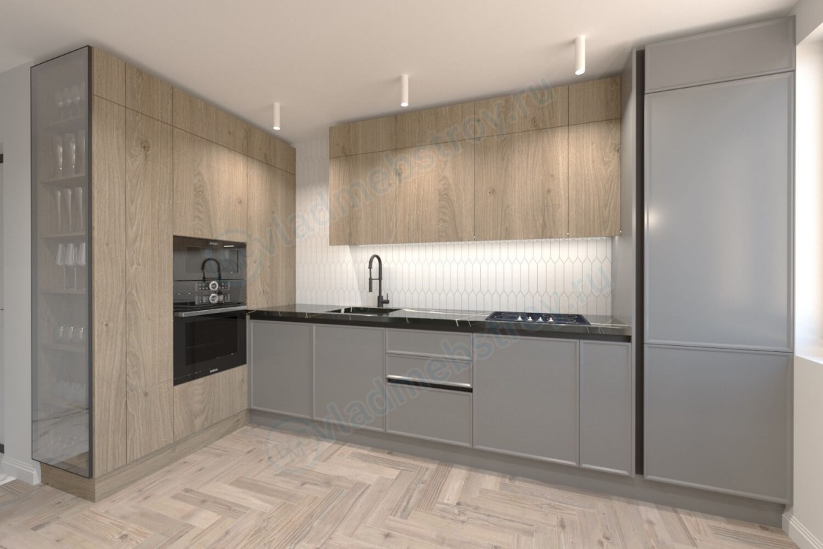 Кухня Цирилла в сером цвете