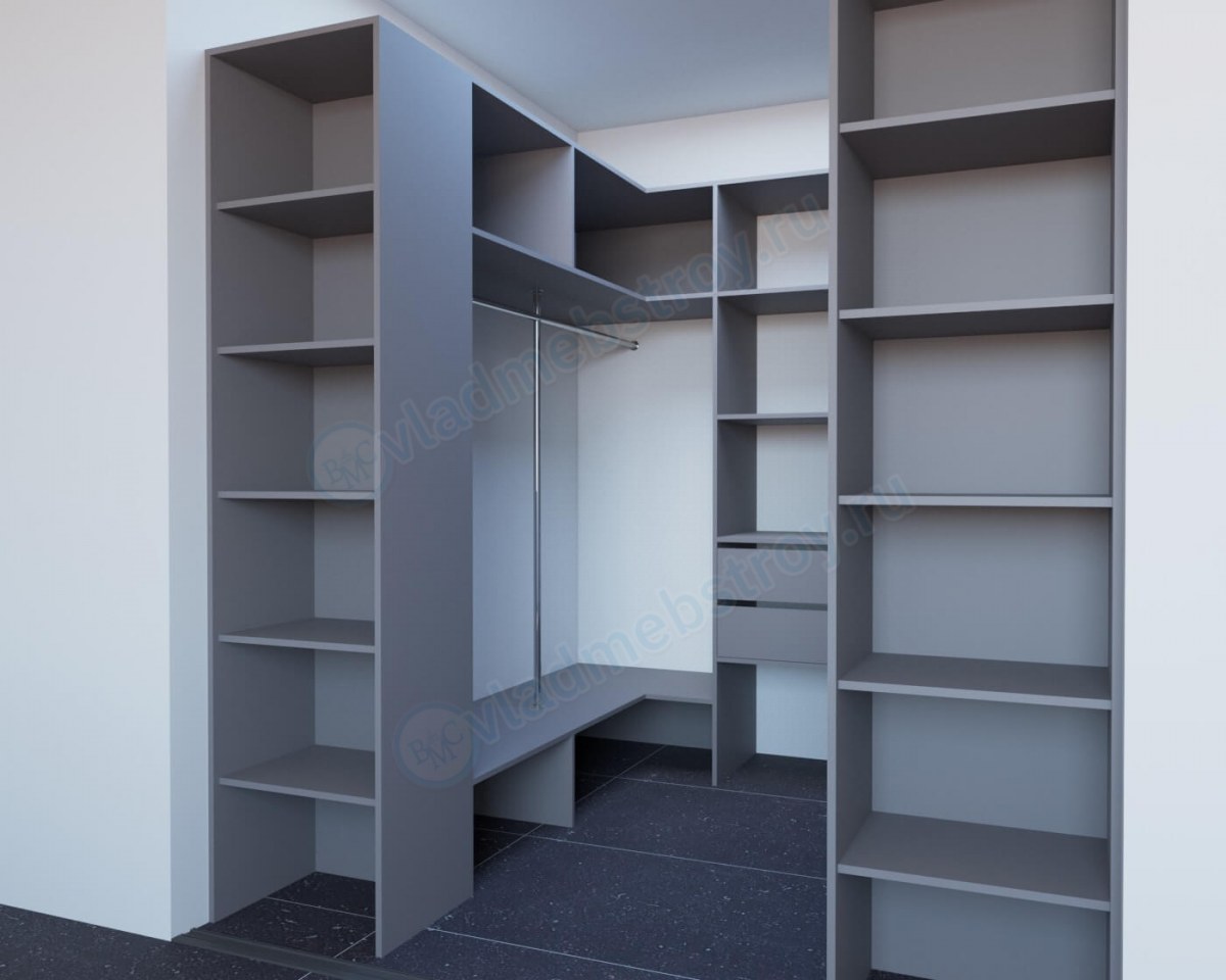 Гардеробная из ЛДСП на заказ во Владимире