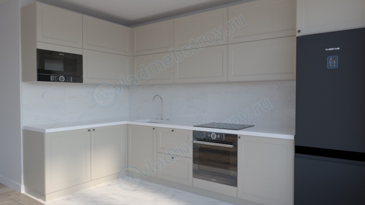 Кухня со столешницей из камня фото