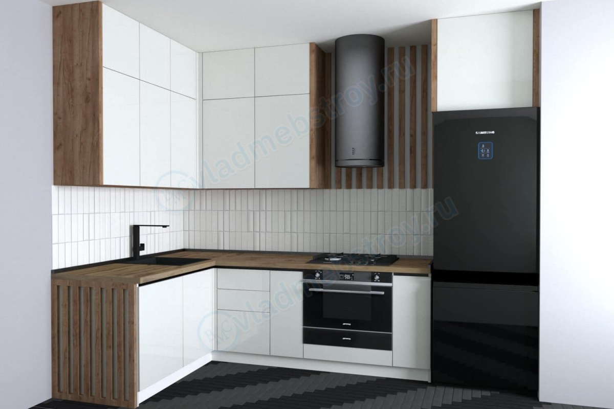 Угловая кухня Вайт фото