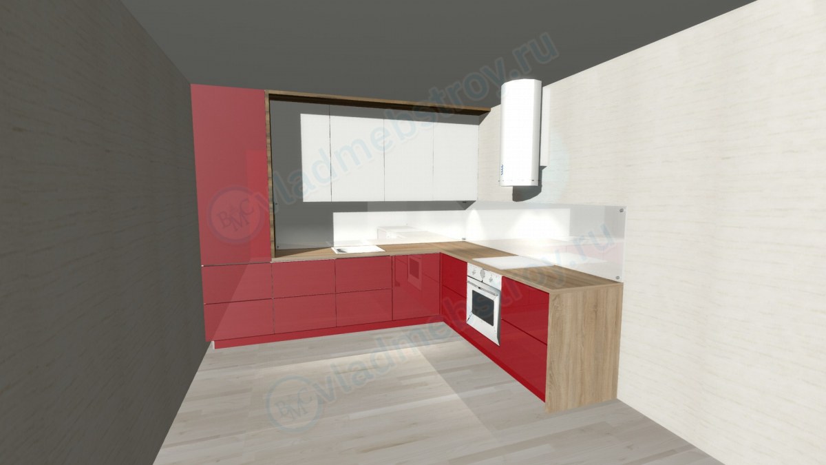 Кухня Катрис красная