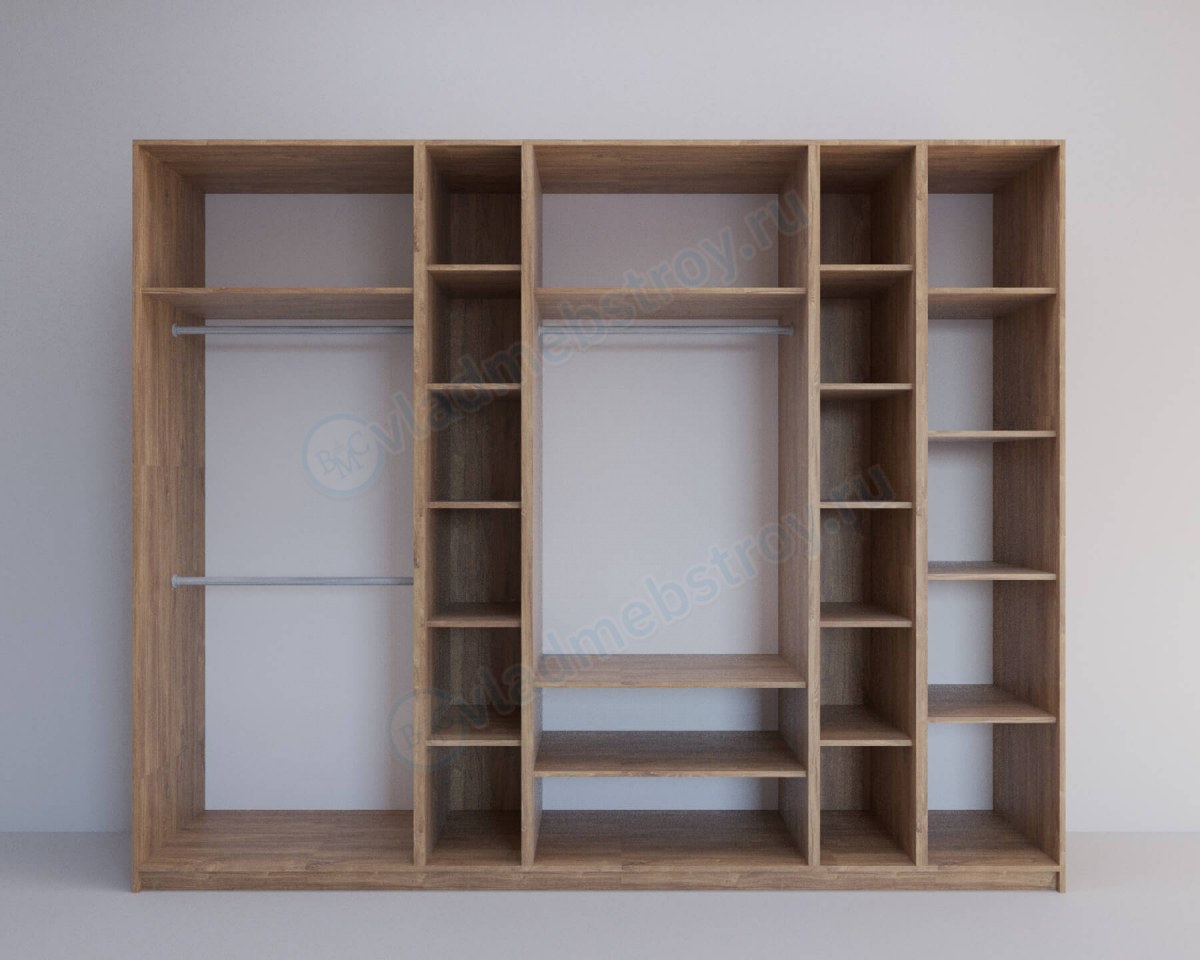 Распашной шкаф Джинни фото комплектации изнутри