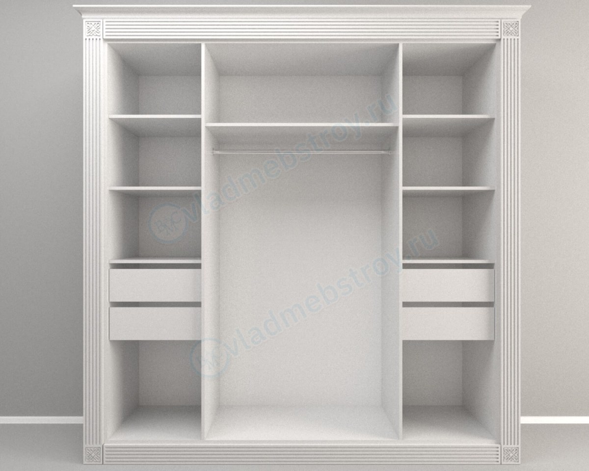 Распашной шкаф Люцик вид внутри фото