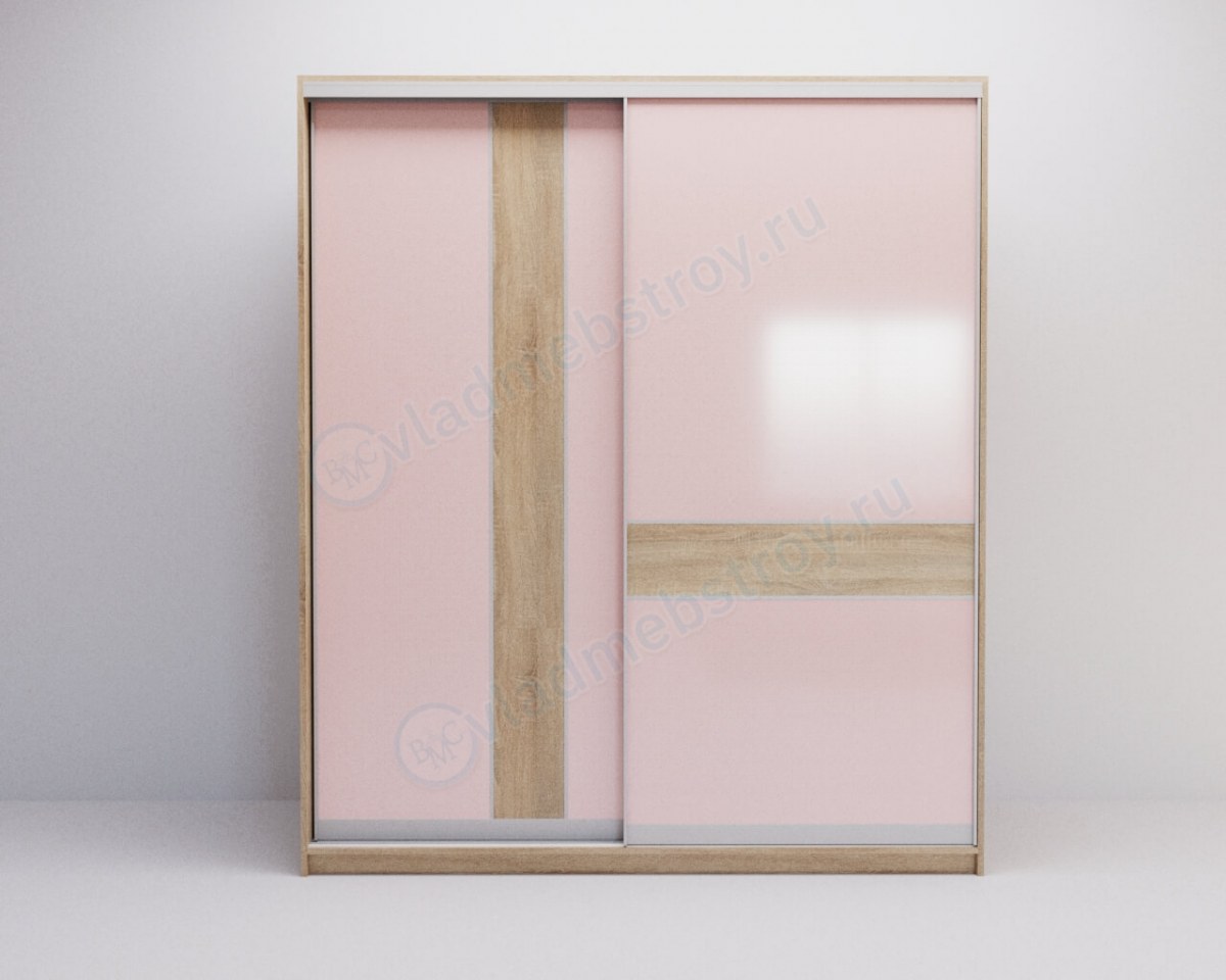 Шкаф-купе Кенвуд в розовом глянцевом цвете фото