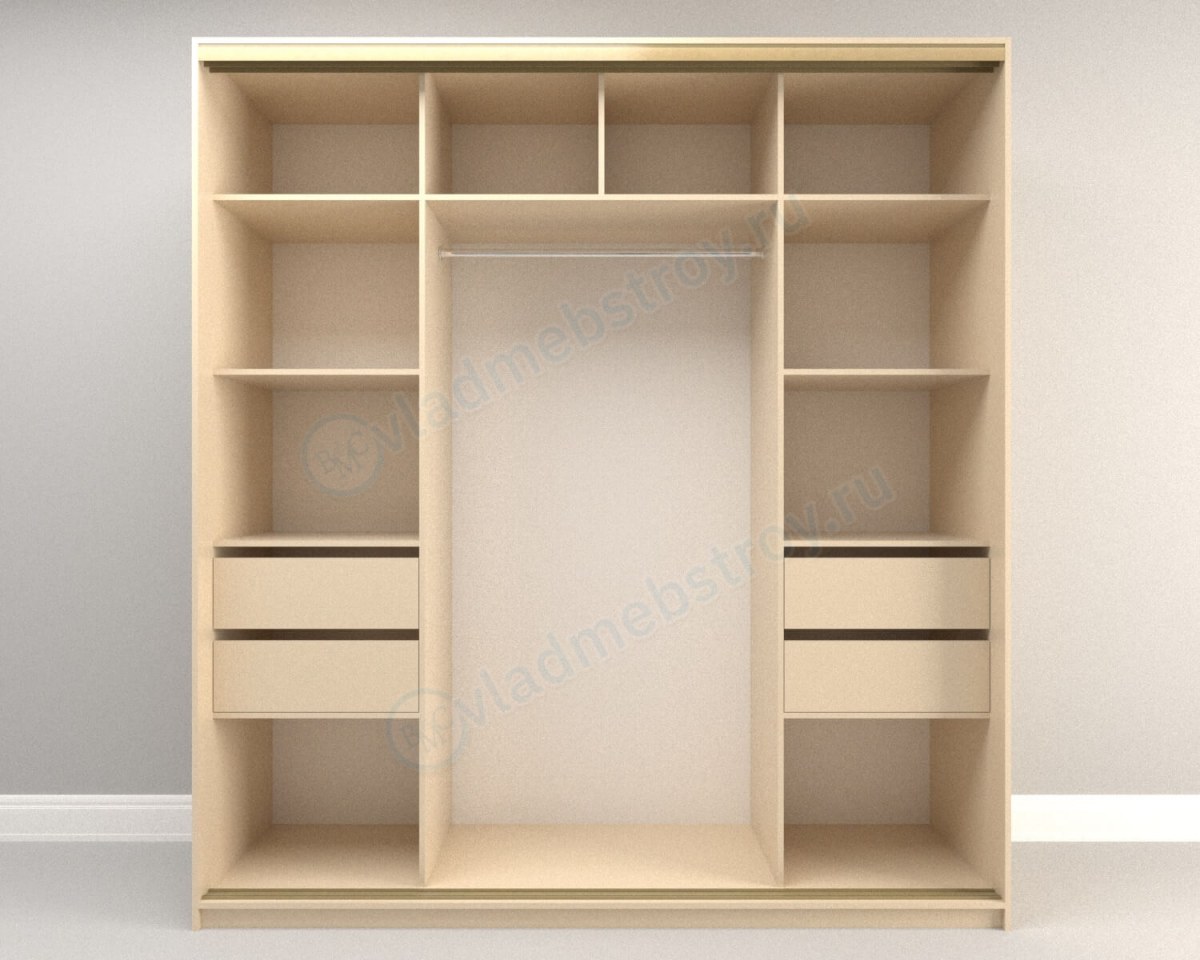 Шкаф-купе Леон внутреннее наполнение