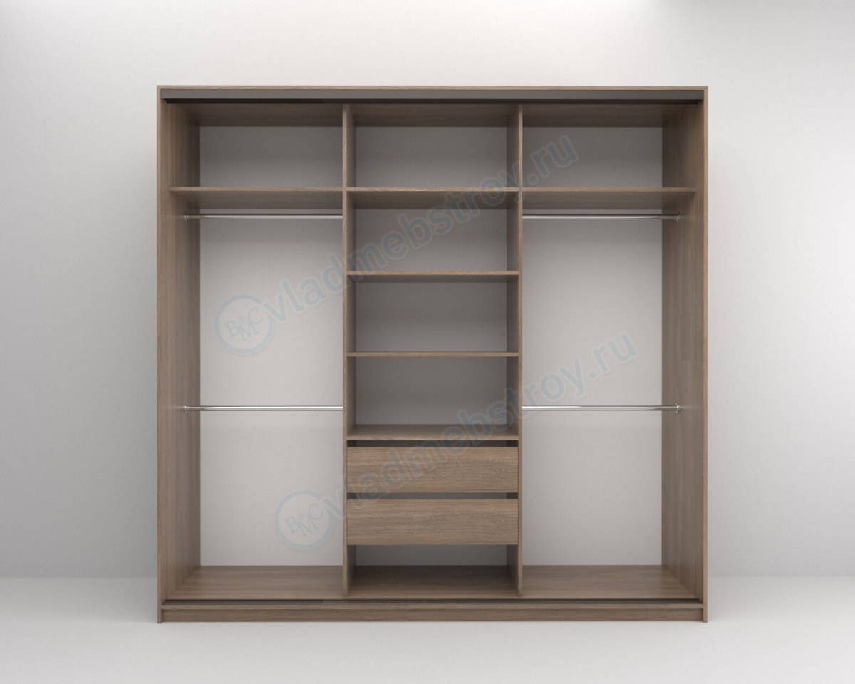 Шкаф-купе Парабола внутреннее пространство фото