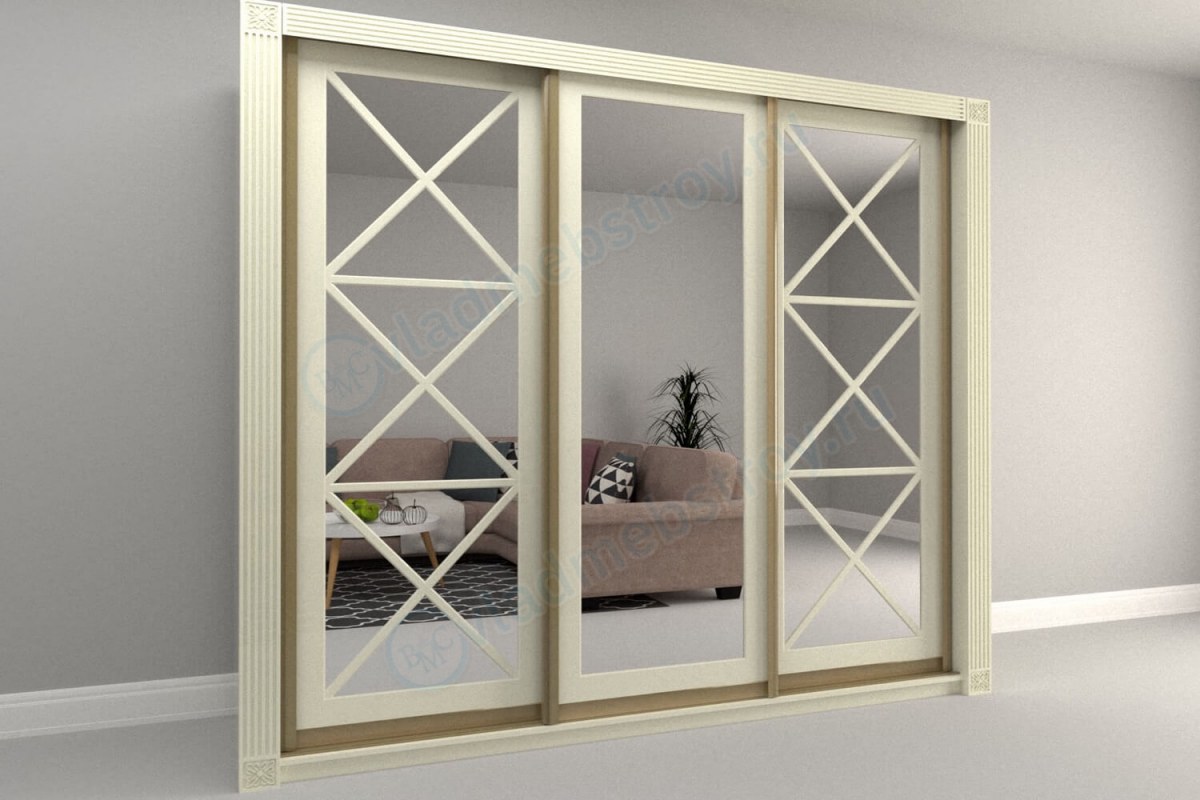 Шкаф-купе из ЛДСП Кроношпан бежевый