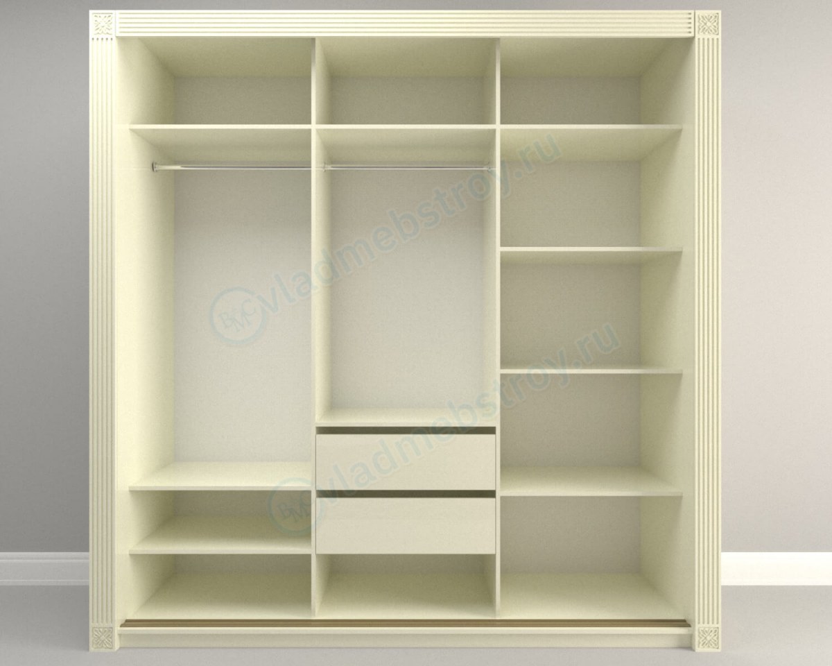 Внутреннее наполнение шкафа купе Понте фото