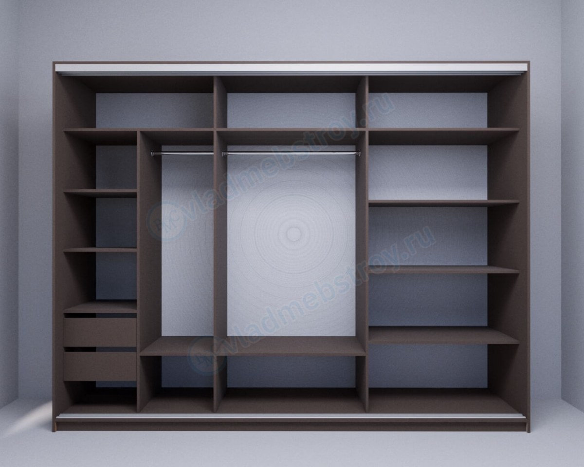 Шкаф-купе Саншайн (внутреннее наполнение шкафа)