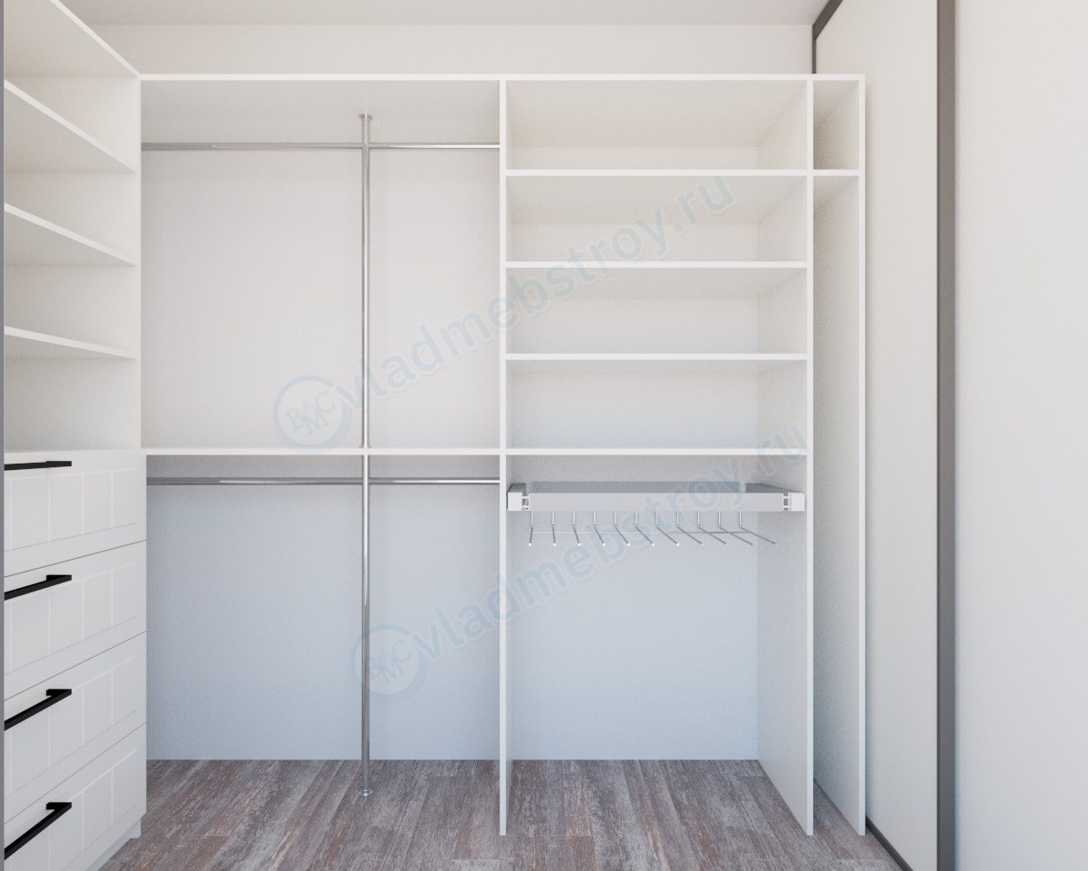 Дизайнерская гардеробная комната во Владимире фото