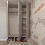 Шкаф распашной с открытой нишей снизу