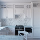 Белая кухня с фрезеровкой Астория 