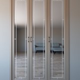 Распашной шкаф в классическом стиле с зеркальными дверцами