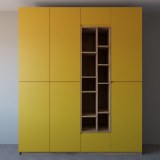 Яркий желтый шкаф распашной Элиот
