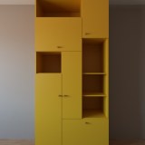Красивый желтый шкаф фото