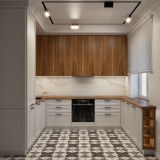 Проект современного кухонного гарнитура Шеврон