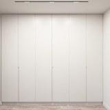 Белоснежный бежевый шкаф эмалированный фасад