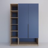 шкаф Дабл в темно-синем цвете фото