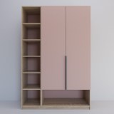 шкаф Дабл в розовом цвете фото