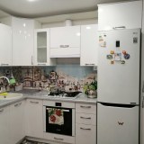 Белая угловая кухня Франц (готовая работа) фото