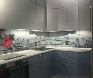 Угловая кухня для нашего клиента фото