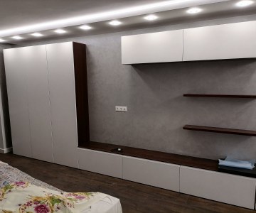 Современная стенка с подсветкой фото