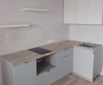 Готовая кухня белого цвета для нашего клиента