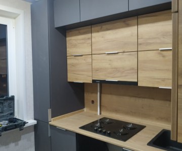 Красивая кухня под дерево фото