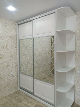 Шкаф купе с зеркалом двухстворчатый